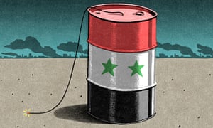 Bill Bragg illustration: a Syrian barrel bomb