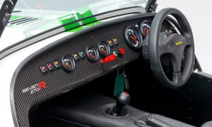 Back to very basics: inside the Caterham Seven 270R, with its detachable steering wheel.