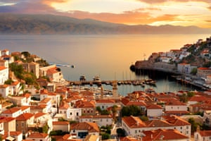 The historic port of Hydra, Greece