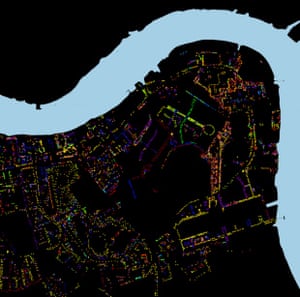 The map shows the location of street trees on public land managed by Southwark council.