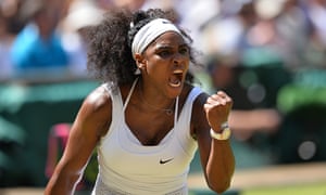 US player Serena Williams celebrates win