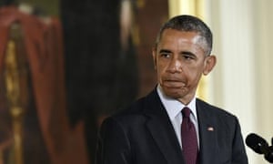 President Barack Obama  speaks in the East Room of the White House.