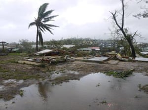 Port Vila Vanuatu after Cyclone Pam.