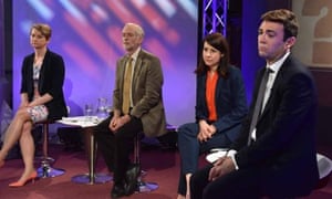 The Labour leadership candidates at the BBC debate.