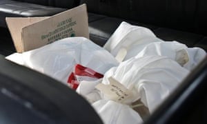 Bags with human remains at Wang Kelian, Perlis, Malaysia