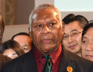 Vanuatu president Baldwin Lonsdale during the third UN world conference on disaster risk reduction in Sendai, Japan.