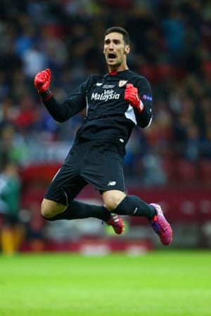 Sevilla goalkeeper Sergio Rico is rather pleased that they’re back in the game.