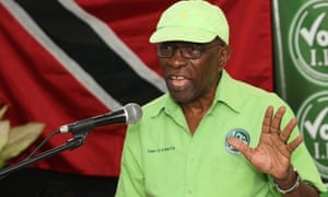 Former Fifa vice-president Jack Warner at a political rally in Marabella, Trinidad and Tobago.