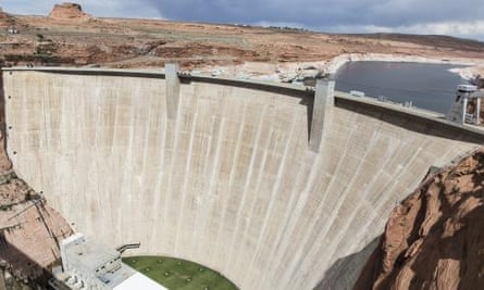 Glen Canyon dam, north of the rural city of Page, Arizona drought