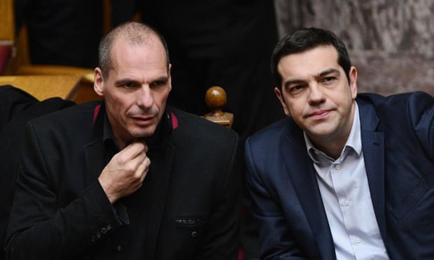 Greece’s prime minister, Alexis Tsipras, right and finance minister Yianis Varoufakis said they were confident the government’s plan would be approved.
