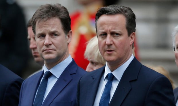 Nick Clegg with David Cameron