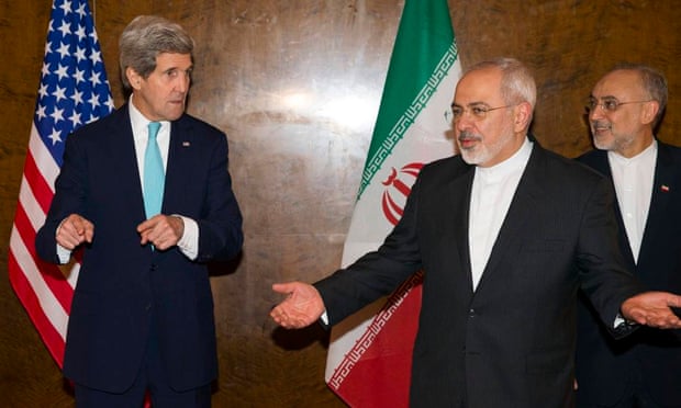 Mohammad Javad Zarif and  John Kerry