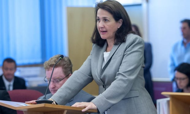Counsel assisting the royal commission Sophie David SC addresses the public hearing in Rockhampton.