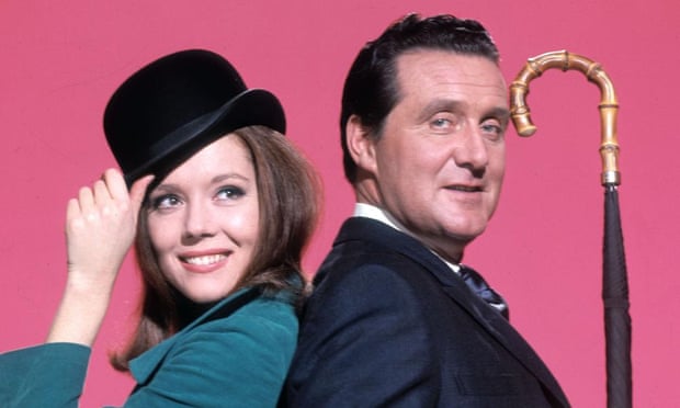 Patrick Macnee with his second Avengers co-star, Diana Rigg.