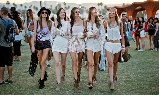 Victoria’s Secret model Alessandra Ambrosio with friends at the Coachella Valley Music and Arts Festival in April 2015.