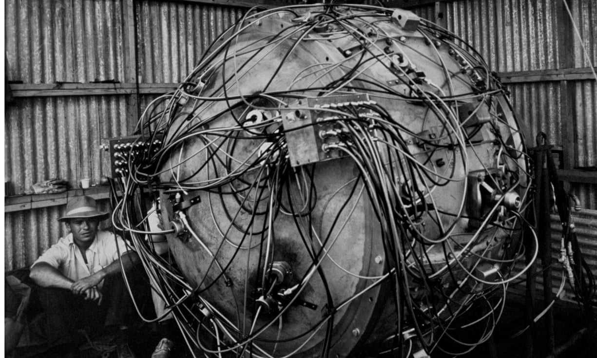 The Gadget, the nuclear device created by scientists to test the world's atomic bomb, at the