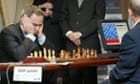 Garry Kasparov playing the computer Deep Blue Junior in New York, 2003. AP Photo/Stuart Ramson)