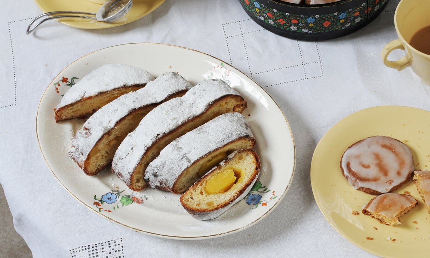 Stem ginger and white chocolate stollen and spicy lebkuchen