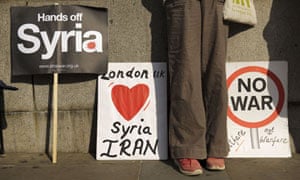 Anti-war posters in Westminster