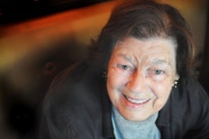 Author Mavis Gallant, 87, at Le Dome Restaurant, Paris, France. Commissioned for Review