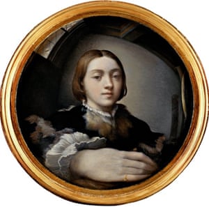 Self-Portrait in a Convex Mirror (c 1524) by Parmigianino.