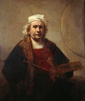 Self-Portrait With Two Circles (c 1665-69) - Rembrandt