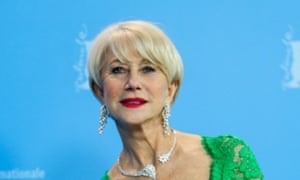 Helen Mirren with her grown out bob