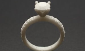 A 3D printed engagement ring