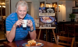 Tim Martin at a JD Wetherspoon.