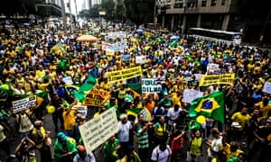 Protesters in Rio de Janeiro