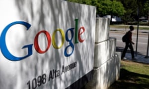 Google sign at the company's headquarters in Mountain View, California