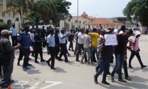 Rafael Marques de Morais supporters outside court