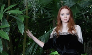 Lily Cole in the Palm House at Kews Gardens, to launch Sky Rainforest Rescue - a new three year campaign by Sky and WWF to help save a billion trees in the Amazon.