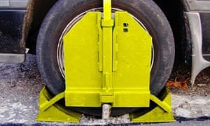 A wheel clamp