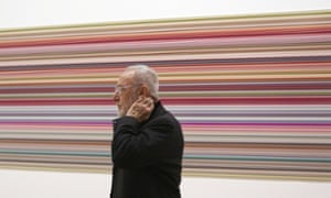 Gerhard Richter in front of one of his paintings at the Centre Pompidou, Paris, in June 2012.
