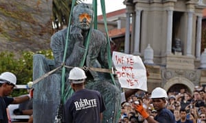 Cecil John Rhodes statue is removed from the University of Cape Town