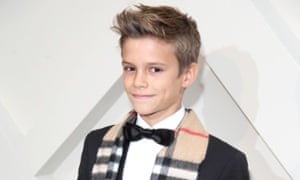 Romeo Beckham at the launch of Burberry’s Christmas campaign in 2014