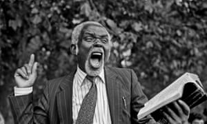 Preacher with Bible, 1993 Photograph: Philip Wolmuth/The History Press Preacher with Bible, 1993 Photograph: Philip Wolmuth/The History Press