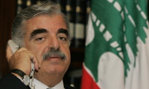 A 2004 photograph of former Lebanese prime minister Rafik Hariri in Beirut.