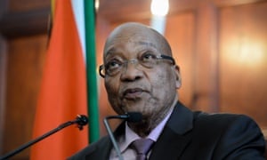 Jacob Zuma hosts an anti-xenophobia press conference in Pretoria, South Africa.