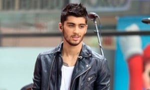 Shot by both sides: Zayn Malik on the Today Show in America.