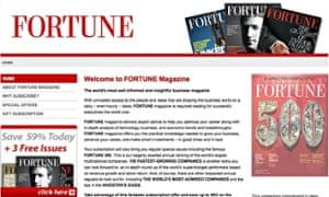 Fortune magazine websiteute to