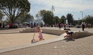 New Addington town square … the result of weeks of testing uses with temporary structures and events.