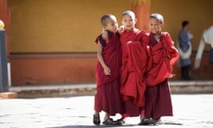Young Buddhist monks in Bhutan