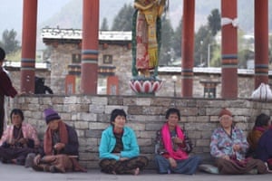 Lunchtime reflection next to the Memorial Chorten, Thimphu.