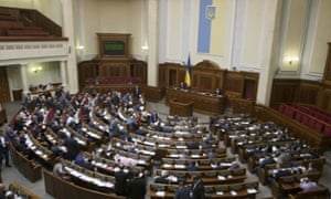 Members of parliament meet in Kiev on 19 May.