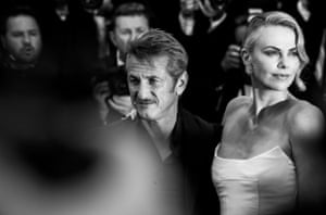 Sean Penn and Charlize Theron attending the premiere of "Mad Max: Fury Road"