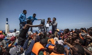 Migrants rescued in the Mediterranean 