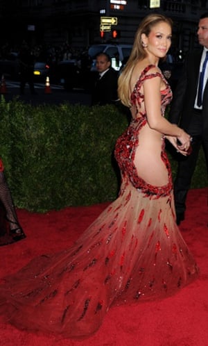 Jennifer Lopez in Versace at the Met Ball