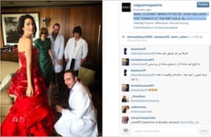 John Galliano helps Amal Clooney get ready for the Met Ball.